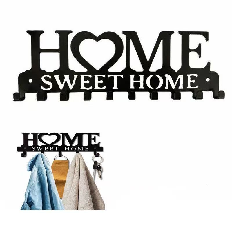 Home Key Hanger Wall Storage Rack Metal Art Decoration Hook Keysholder Coat Hood Entrance - Image 1